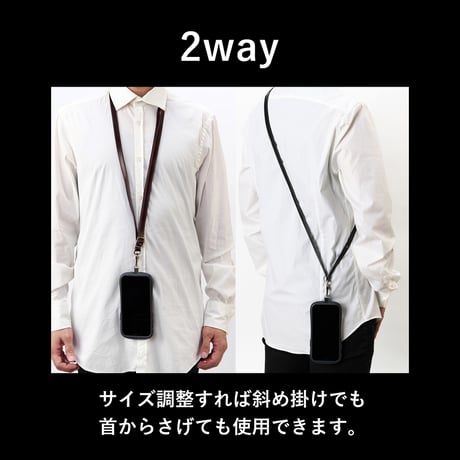GORBE イタリアンレザースマホショルダー ◆名入れ対象◆