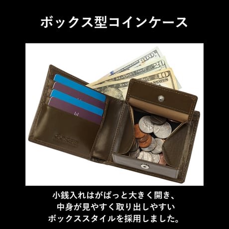 GORBE イタリアンレザースマート二つ折り財布 ◆名入れ対象◆
