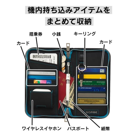 GORBE コートキャンバスパスポートウォレット