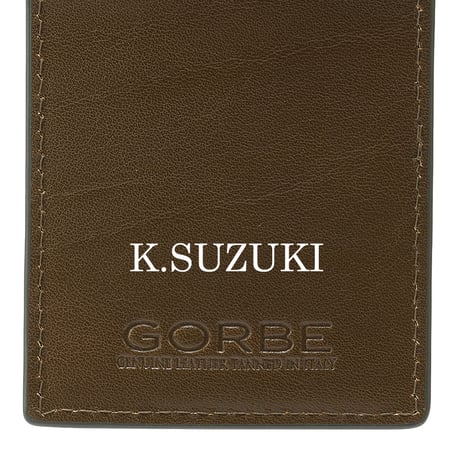 GORBE イタリアンレザーカードが入るボックスコインケース ◆名入れ対象◆