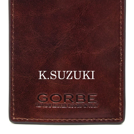 GORBE イタリアンレザーカードが入るボックスコインケース ◆名入れ対象◆