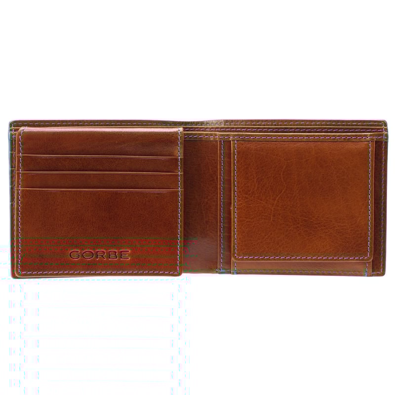GORBE ベジタブルタンニングレザーカラーエッジ二つ折り財布 ◇名入れ