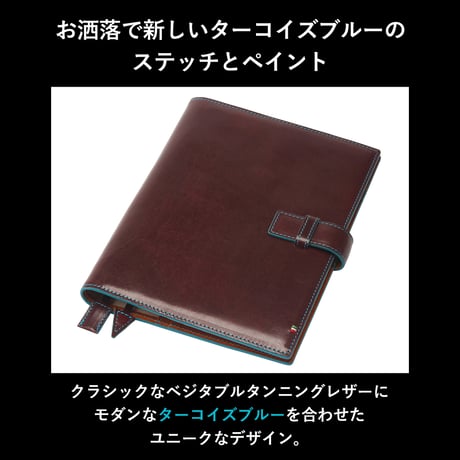 GORBE イタリアンレザーカラーエッジ手帳カバー/ノートカバーA5［MonoMax掲載］◆名入れ対象◆