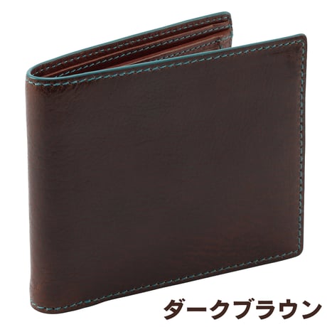 GORBE ベジタブルタンニングレザーカラーエッジ二つ折り財布 ◆名入れ対象◆