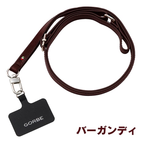 GORBE イタリアンレザースマホショルダー ◆名入れ対象◆
