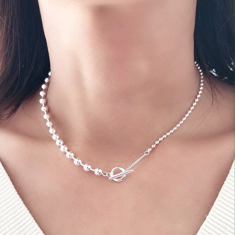 Asc＊SILVER NECKLACE ボールチェーンネックレス シルバー
