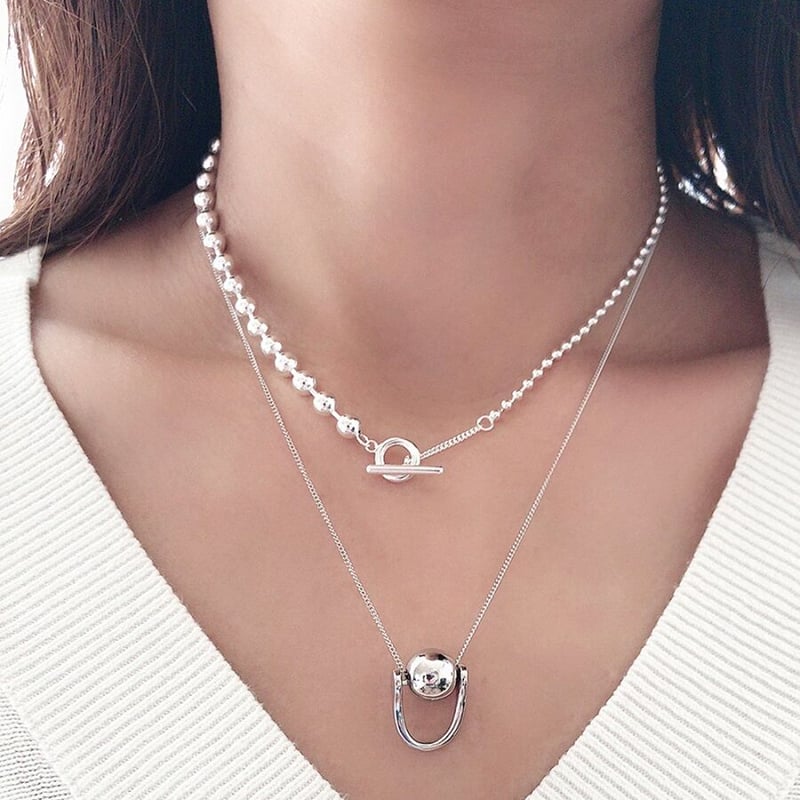 Asc＊ SILVER925 NECKLACE ボールチェーン ネックレス シルバー925