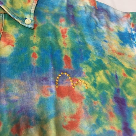 EVISU タイダイ ボタン付きTシャツ
