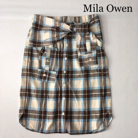 Mila Owen ミラオーウェン チェック柄 シャツ スカート
