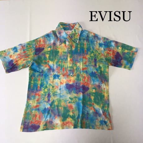 EVISU タイダイ ボタン付きTシャツ