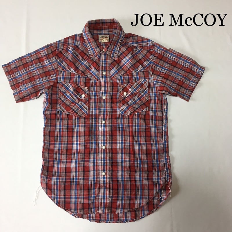 JOE McCOY WESTERNRANCHMAN LONG HORNS チェック柄 半袖シャ