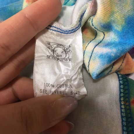 EVISU タイダイ ボタン付きTシャツ