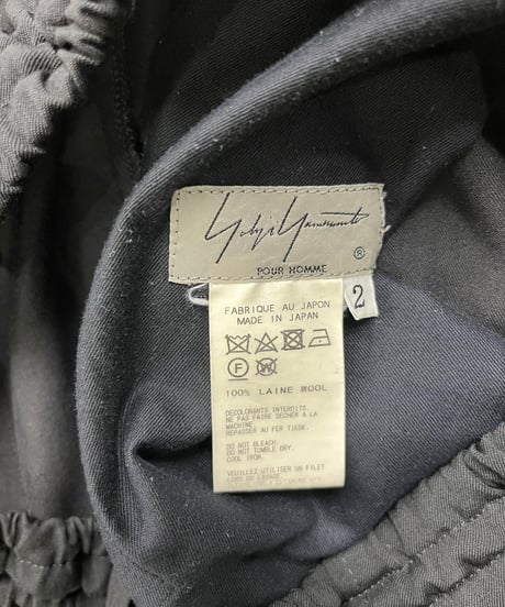 2019SS yohji yamamoto pour homme サルエルパンツ(HH-P47-100)
