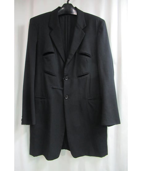 06aw yohji yamamoto pour homme カッティングデザインロングジャケット HB-J10-100