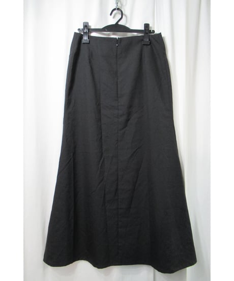 yohji yamamoto +noir ストライプ シンプルロングフレアスカート（NZ-S01-111）