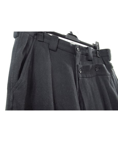 18ss yohji yamamoto pour homme シルク プリーツデザイン ラップパンツ（HW-P16-401）