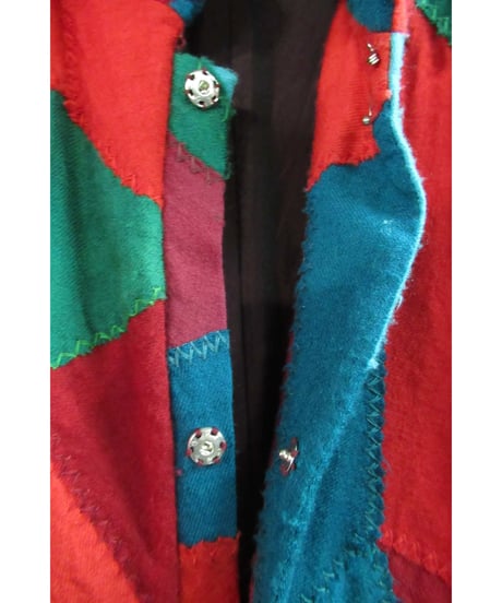 2000AW yohji yamamoto pour homme パッチワークスタンドカラージャケット  HT-J72-903