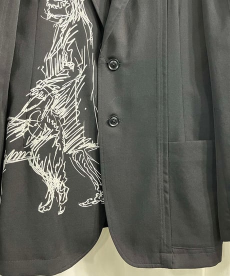 2016SS yohji yamamoto pour homme スカルプリントジャケット（HO-J13-101）