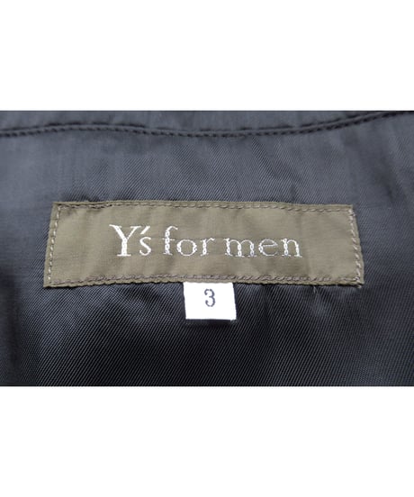 Y’s for men yohji yamamoto ステンカラー シンプルジャケット