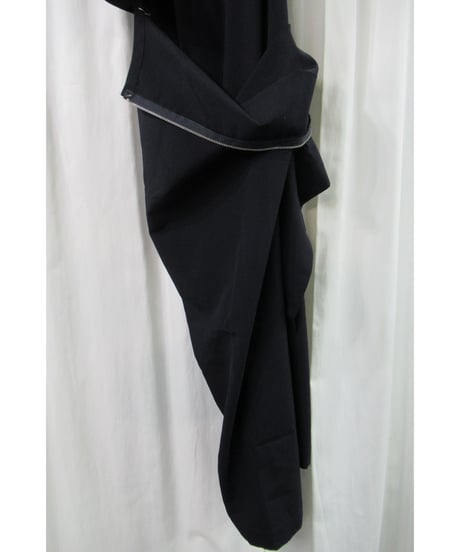 レア AD1991 COMME des GARCONS NOIR vintage 紺 変形ファスナーデザインワンピース GO-11014S