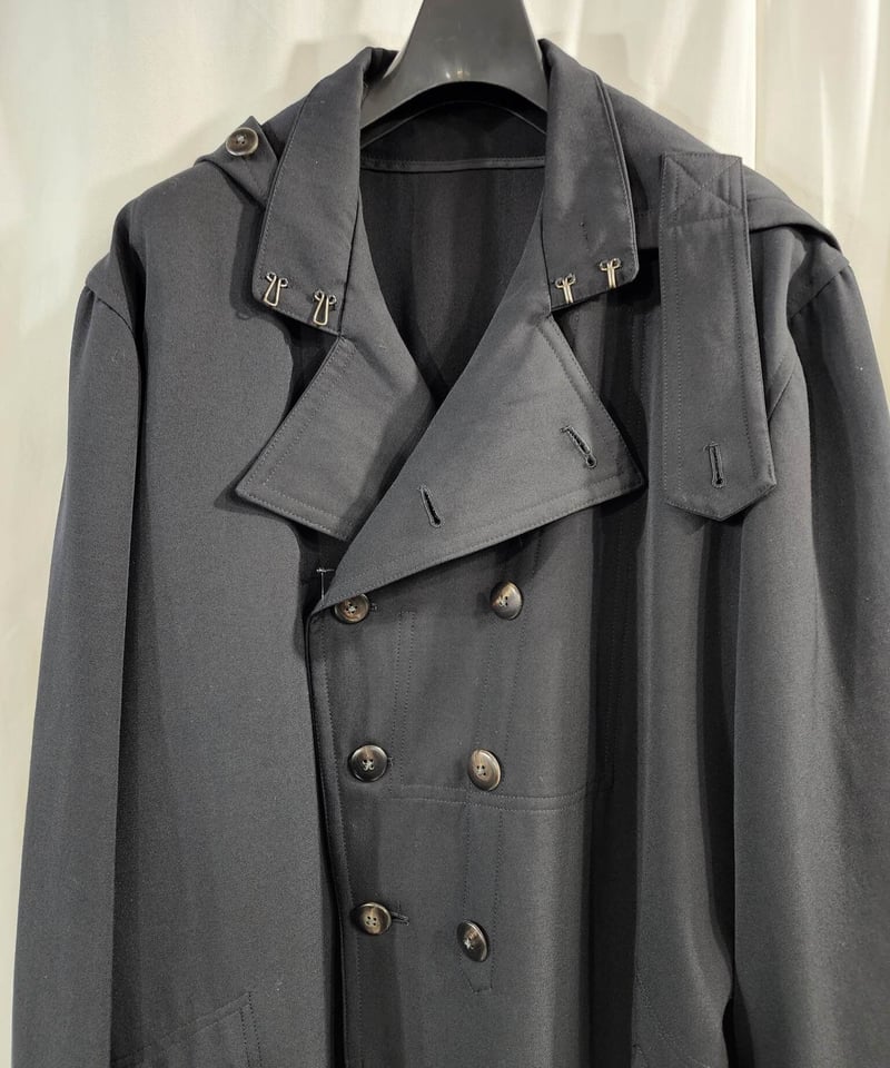 【美品】yohji yamamoto POUR HOMME オーバーコート Yohji Yamamoto POUR HOMME シワギャバフードコート - Ka na ta