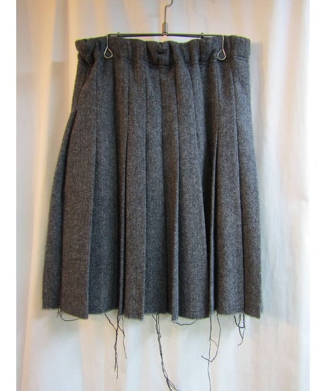 REGULATION yohji yamamoto femme ツイードデザインプリーツスカート FF-S51-110