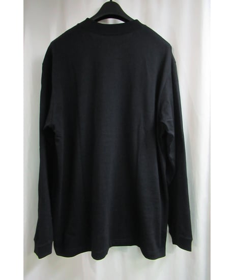camphor tree 黒  袖リブデザインカットソー S size