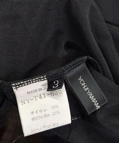 2007SS yohji yamamoto +NOIR シースルーカットソー（NY-T41-600）