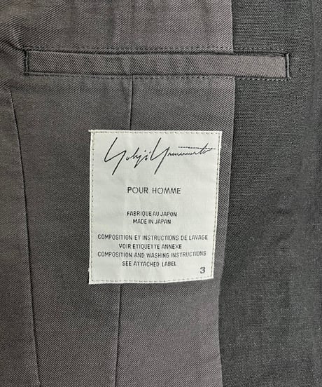 2010SS yohji yamamoto pour homme 3釦デザインジャケット（HJ-J18-323）