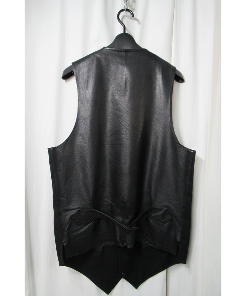 19ss yohji yamamoto pour homme バックレザー切り替えデザイン 19ss yohji yamamoto pour homme バックレザー切り替えデザイン