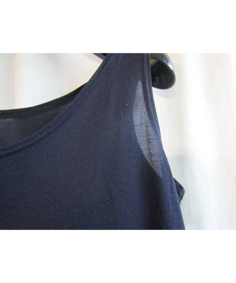 94ss yohji yamamoto femme vintage 紺 シンプルロングワンピース FT-D06-608