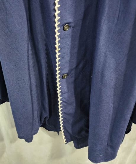 1991ss yohji yamamoto pour homme vintage アミセス紺  ブラウス   yy-アミセス-2