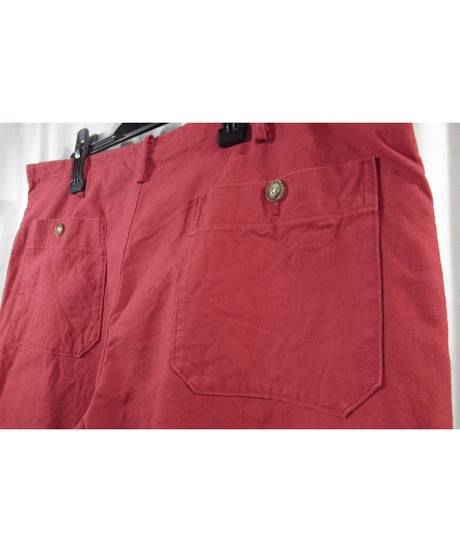 Y’s for men yohji yamamoto コットン 赤 ワイドテーパードパンツ（MX-P11-915）