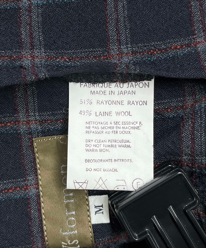 新品未使用！FUKUZO チェック柄ブルゾン M Y's for men yohji yamamoto チェク柄ブルゾン（MF-Y01-113）
