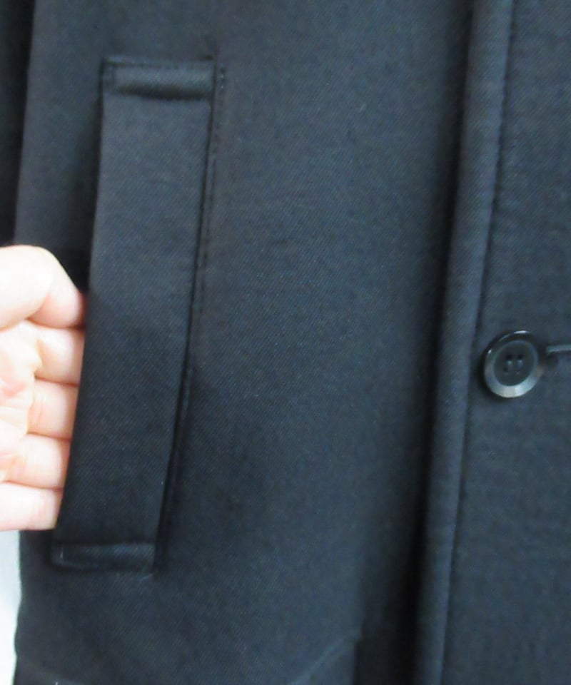 yohji yamamoto +noir 裾プリーツデザインハーフコート NP-C02-106