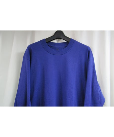 camphor tree 紺  袖リブデザインカットソー S size