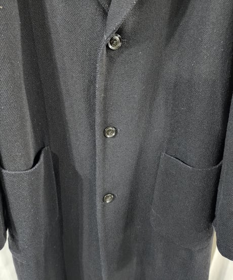 Y's for men yohji yamamoto 黒　テーラードロングコート (HN-CO1-130)