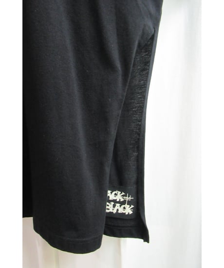 17ss BLACK and BLACK yohji yamamoto +noir 黒 顔料プリントカットソー ND-T61-074