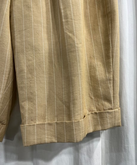1993SS yohji yamamoto pour homme ストライプハーフパンツ（HO-P13-121）