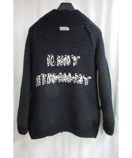 未使用 18aw yohji yamamoto pour homme ロゴ入りニットブルゾン HV-K89-081