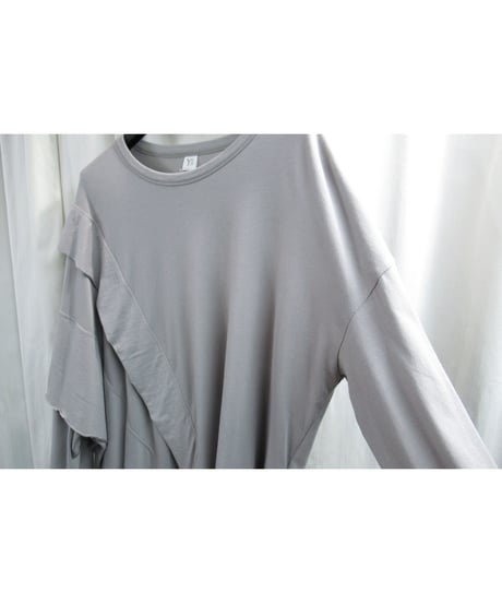 Y’s yohji yamamoto アシメトリーデザイン 長袖カットソー グレー（YL-T09-569）