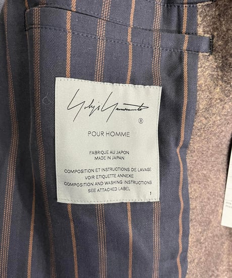 2022AW yohji yamamot pour homme ストール付きロングジャケット（HE-J40-168）
