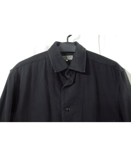 16aw yohji yamamoto pour homme コットン ポケットデザイン ロングブラウス（HR-B41-038）