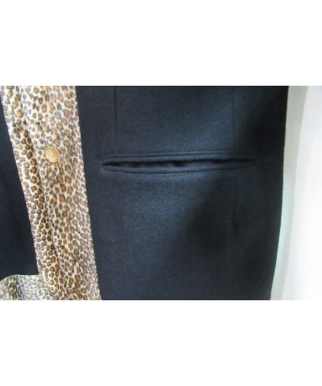 レア 92aw yohji yamamoto pour homme vintage SAMPLE ヒョウ柄切替えデザインジャケット HJ-2
