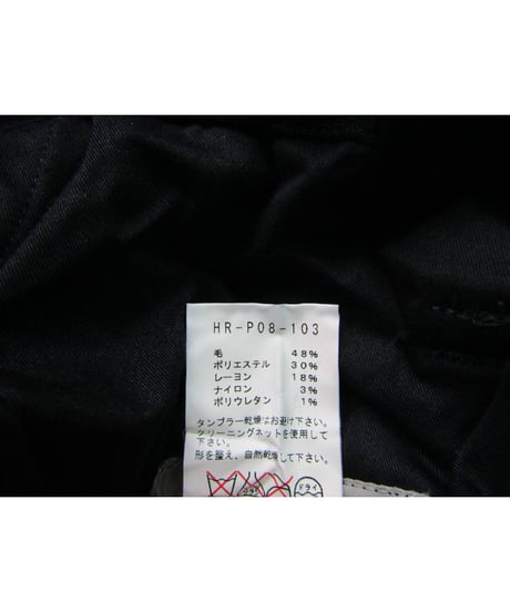 16aw yohji yamamoto pour homme シワ加工紐パンツ HR-P08-103