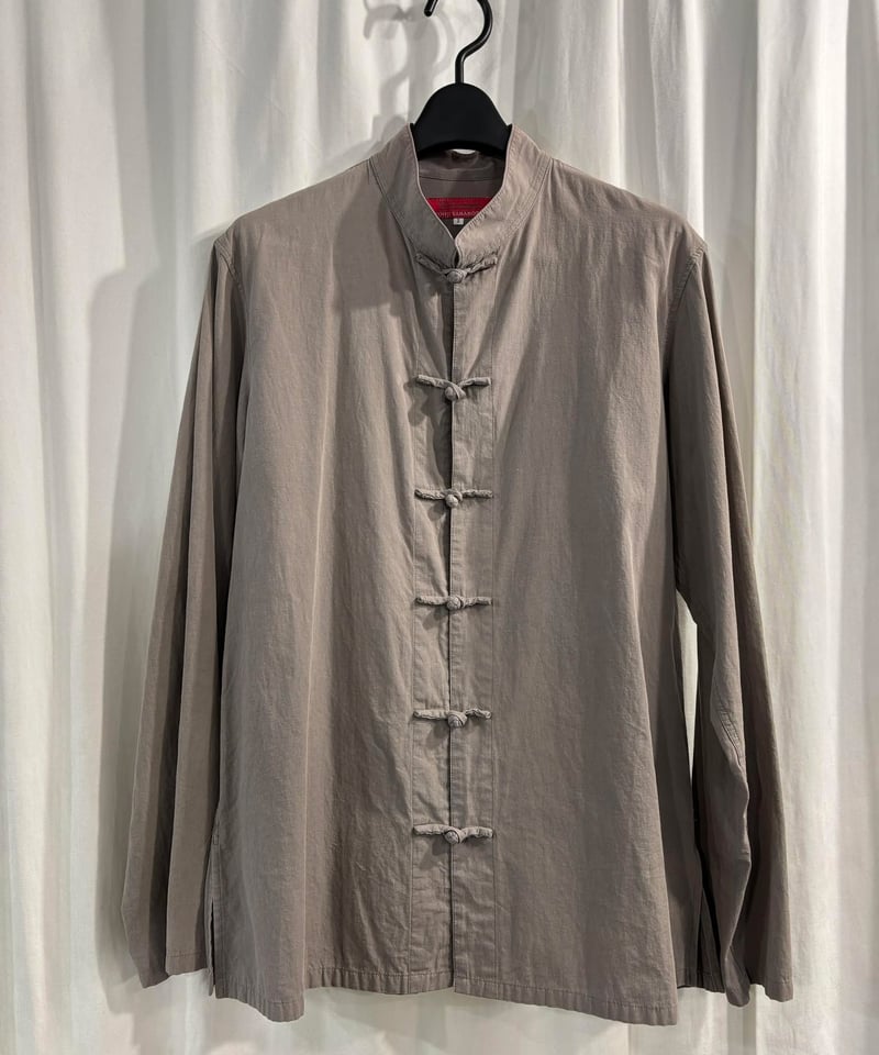 Yohji Yamamoto ブラック ノーカラーチャイナシャツ サイズ2 STAFF STYLING｜THE SHOP YOHJI YAMAMOTO
