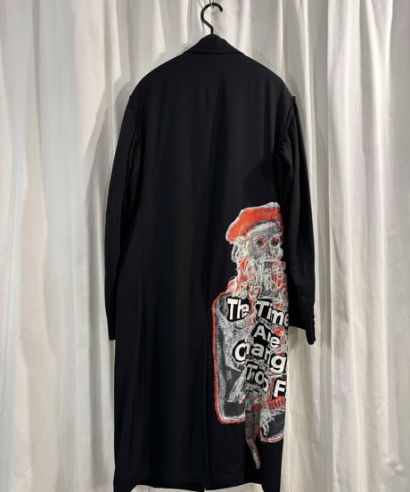 2017AW yohji yamamoto pour homme 刺繍デザインロングジャケット （HK-J38-127）