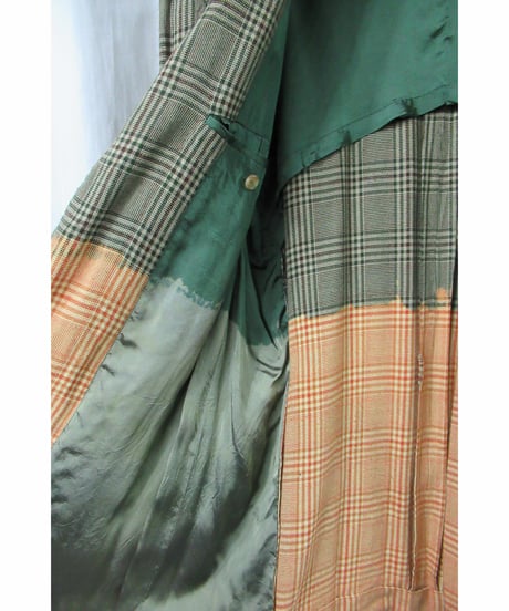 激レア AD1993 COMME des GARCONS HOMME PLUS 脱色 グレンチェック ベスト付きジャケット PJ-04022M