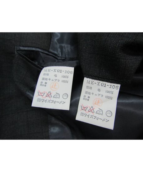 90’s Y's for men yohji yamamoto vintage 2つ釦チェックスーツ ME-X01-106