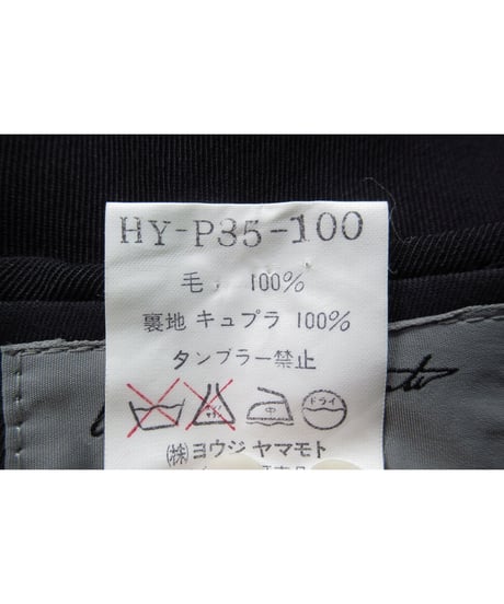 98aw yohji yamamoto pour homme vintage ワイドテーパードパンツ（HY-P35-100）